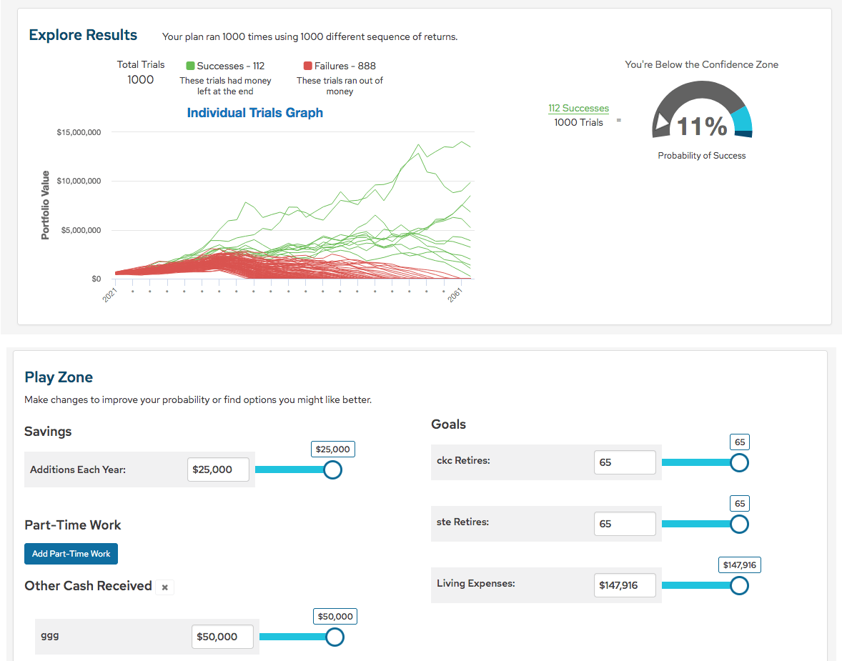 T rowe rice retirement calculator dashboard